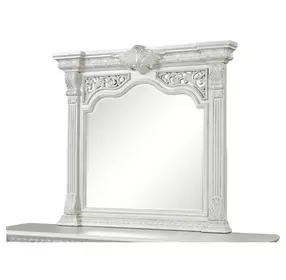 Promenade Wire Brushed White Rectangular Dresser Mirror