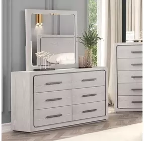 Crowthorne White Oak 6 Drawer Dresser