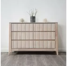 Gervais White Wash 6 Drawer Dresser