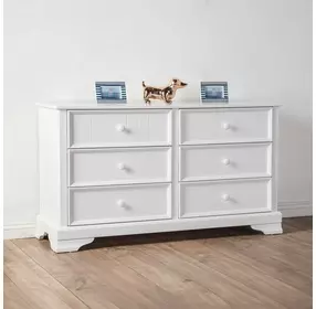 Fanton White 6 Drawer Dresser