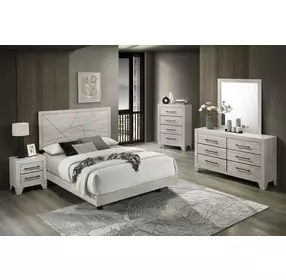 Dubuque Light Gray Queen Platform Bed