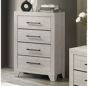 Dubuque Light Gray 4 Drawer Chest