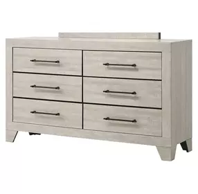 Dubuque Light Gray 6 Drawer Dresser