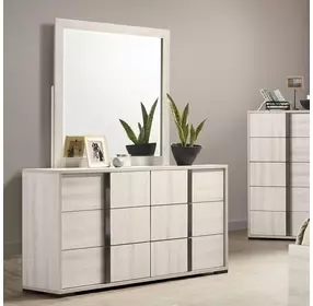 Horten White Wash 6 Drawer Dresser