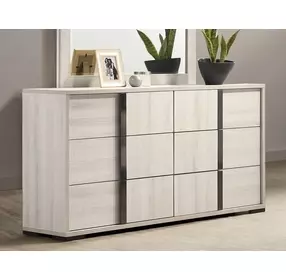 Horten White Wash 6 Drawer Dresser