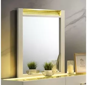 Lucida Beige Rectangular Dresser Mirror with LED