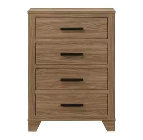 Panelli Walnut 4 Drawer Chest