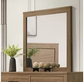 Panelli Walnut Square Dresser Mirror