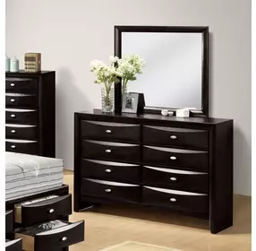 Zosimo Black 8 Drawer Dresser