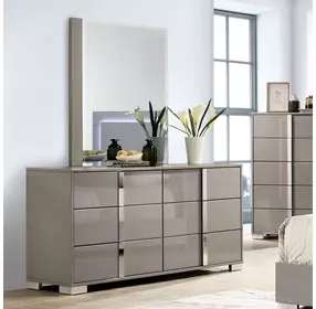 Sinistra Light Taupe 6 Drawer Dresser