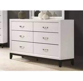 Errico White 6 Drawer Dresser