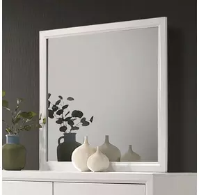Errico White Rectangular Dresser Mirror
