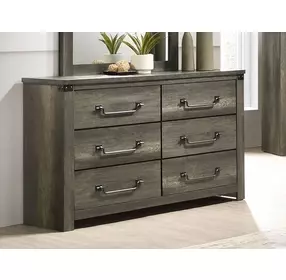 Britonale Rustic Gray 6 Drawer Dresser