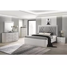 Aldgate Light Gray Queen Panel Bed