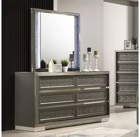 Leyland Dark Gray 6 Drawer Dresser