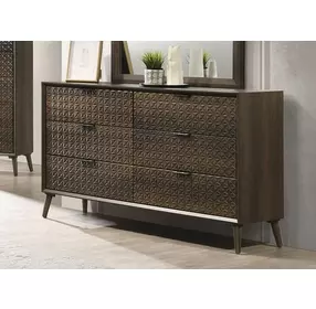 Chalfont Dark Brown 6 Drawer Dresser