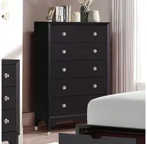 Torrance Black 5 Drawer Chest