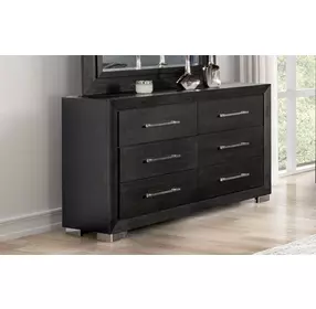 Ashbourne Black 6 Drawer Dresser