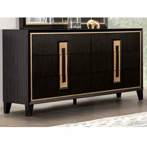 Kenyada Espresso 6 Drawer Dresser