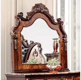 Aquilina Dark Cherry and Oak Panel Bedroom Set from Furniture of