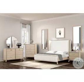 Candra Natural Oak King Low Profile Bed
