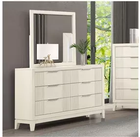 Isadore Antique White 6 Drawer Dresser