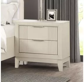 Isadore Antique White 2 Drawer Nightstand