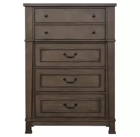 Huddersfield Dark Walnut 5 Drawer Chest