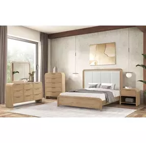 Handforth Natural King Panel Bed