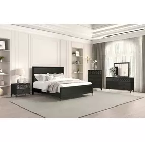 Bashford Espresso Queen Panel Bed