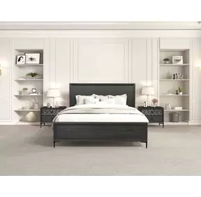 Bashford Espresso King Panel Bed