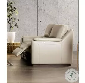 Altamura Taupe Leather Power Reclining Living Room Set