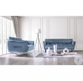 Civellutino Light Blue Loveseat