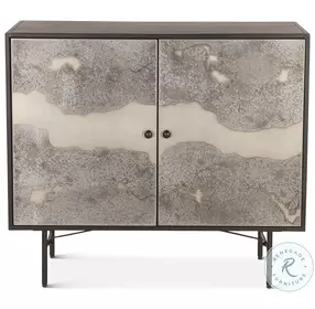 St. George Oxidized Matte Black Industrial 18" Bar Cabinet