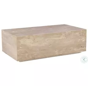 Giza Travertine Stone 50" Drum Occasional Table Set