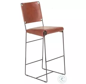 Melbourne Tobacco Leather Industrial Modern Bar Stool