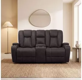 Amirah Dark Gray 74" Glider Loveseat