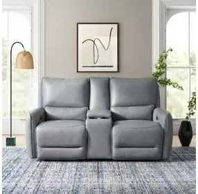 Phineas Pale Blue 74" Power Reclining Loveseat