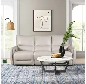 Phineas Beige 85" Power Reclining Sofa