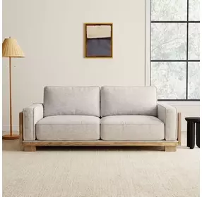 Harstad Light Brown And Natural 70" Loveseat