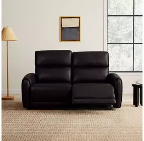 Schlieren Black 57" Power Reclining Loveseat with USB Charging