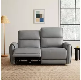 Schlieren Gray 57" Power Reclining Loveseat with USB Charging