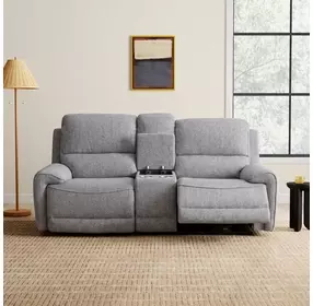 Morcote Gray 73" Power Reclining Loveseat with USB Charging