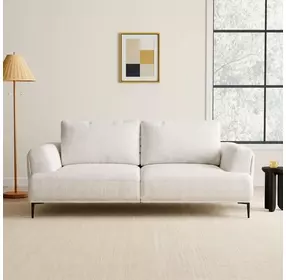 Gladbach Linen White 65" Loveseat