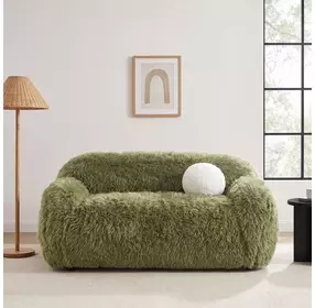Darwen Green 67" Loveseat with Pillow