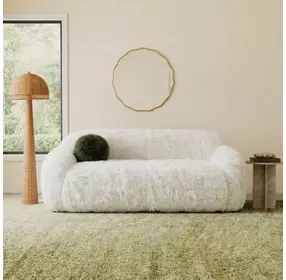 Darwen White 84" Sofa with Pillow