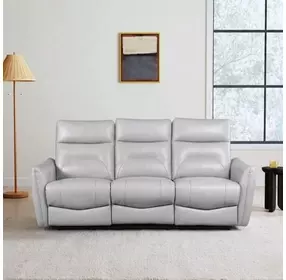 Terentius Taupe 86" Power Reclining Sofa with Storage