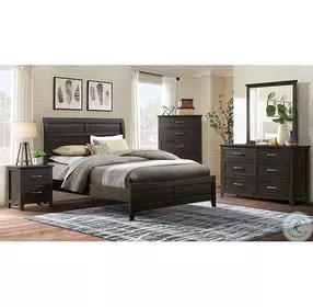 Alaina Walnut King Panel Bed