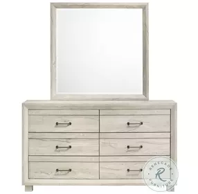Tarrant White 6 Drawer Dresser And Mirror
