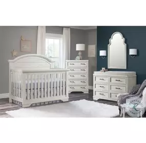 Foundry White Dove Arch Top Convertible Standard Crib